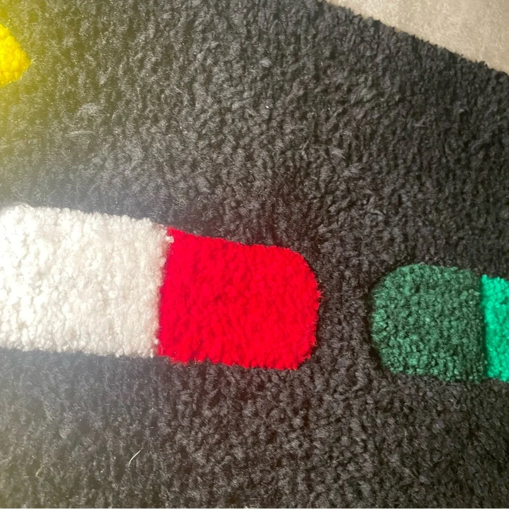 Pac-Man eating pills tufted rugs 29inx12in